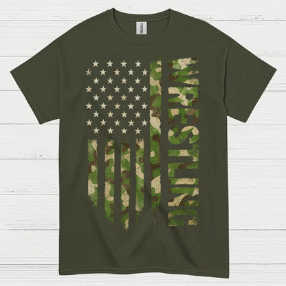 Wrestling American Flag Camo Pride T Shirt
