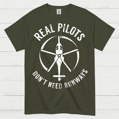 Real Pilots Don’t Need Runways T Shirt