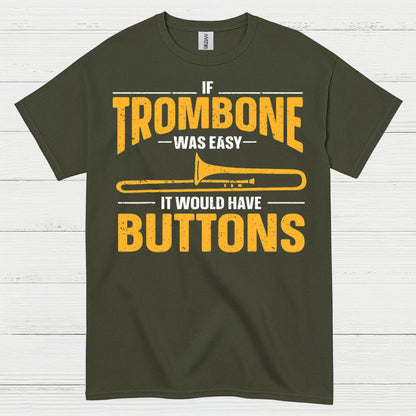 Trombone Buttons Funny T Shirt