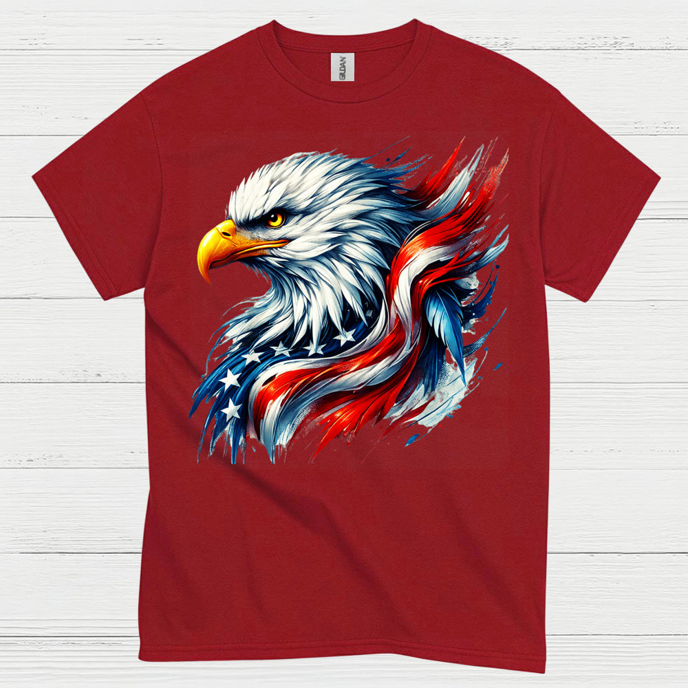 American Bald Eagle Patriotic Brush Freedom T Shirt
