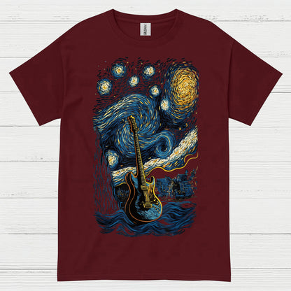 Starry Night Guitar T Shirt