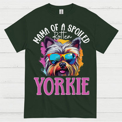Mama Of A Spoiled Yorkie Dog Mom T Shirt