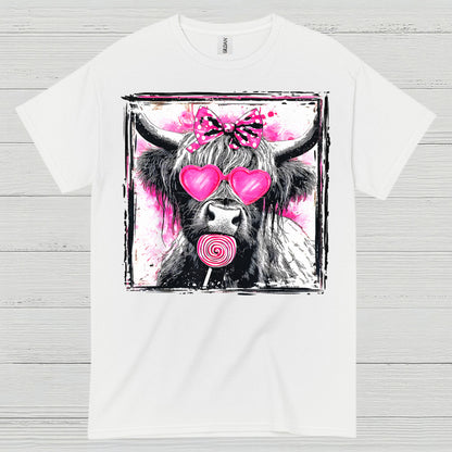 Cute Cow Heart Glasses T Shirt