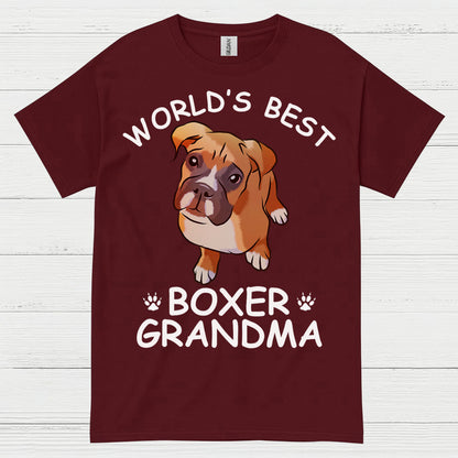 Worlds Best Boxer Grandma T Shirt
