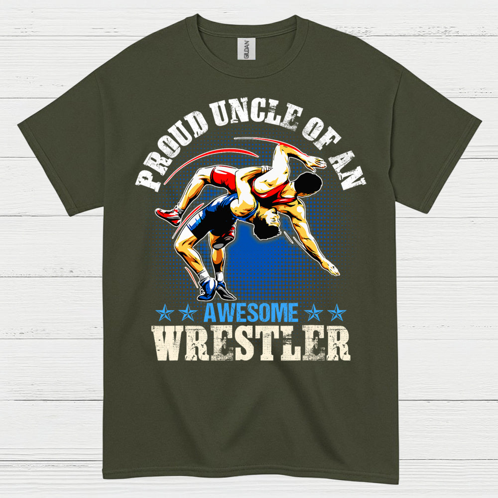 Proud Uncle Of An Awesome Wrestler Gift T Shirt