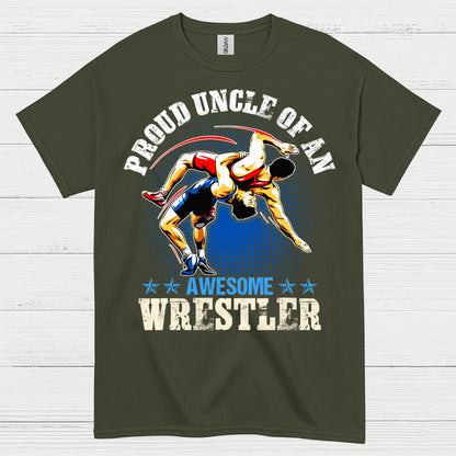 Proud Uncle Of An Awesome Wrestler Gift T Shirt