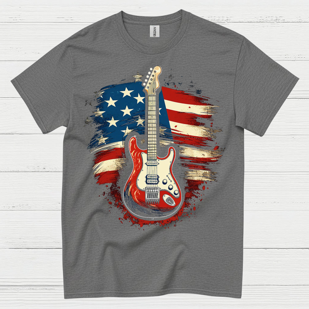 American Guitar Pride Patriotic T Shirt