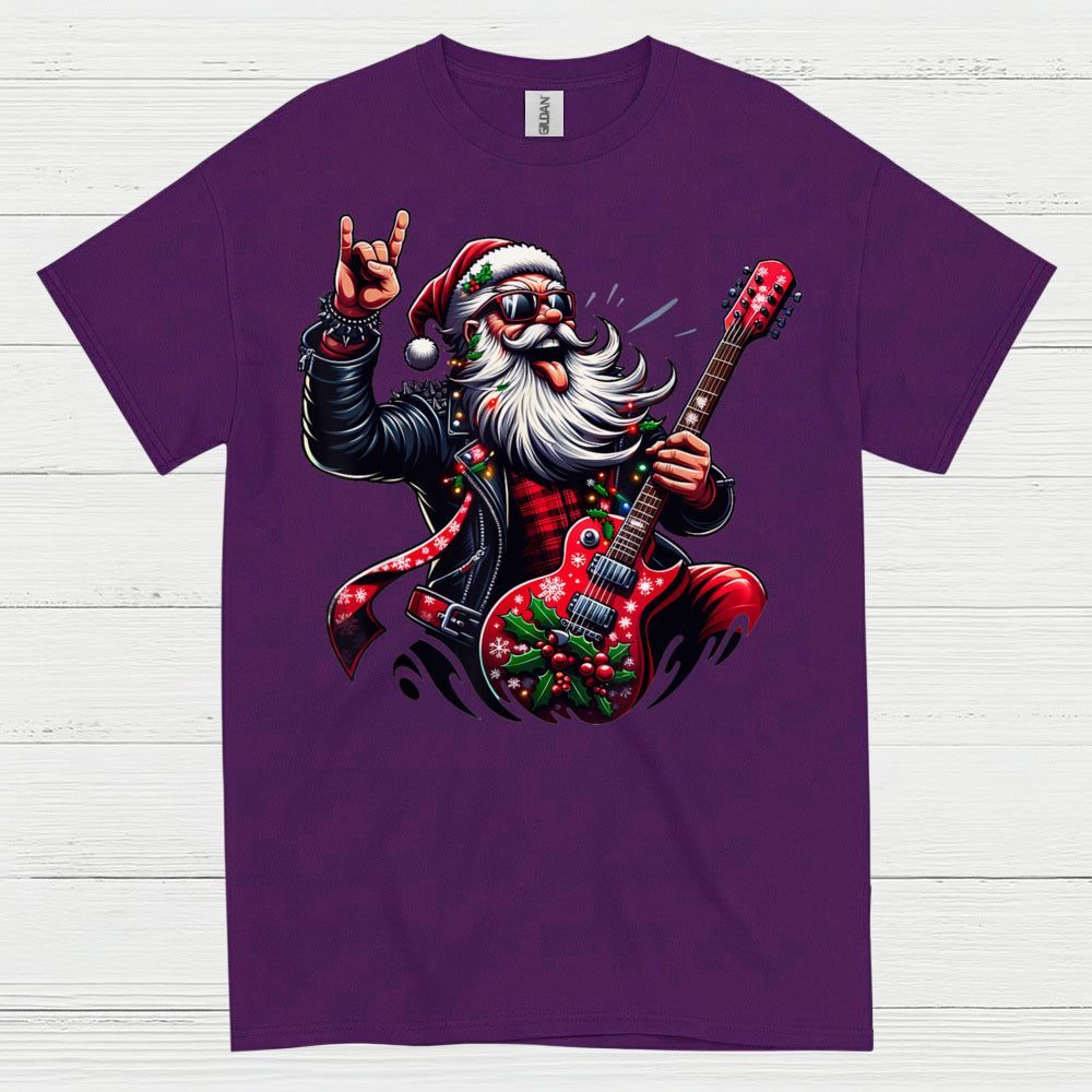 Rocking Santa Guitar T Shirt