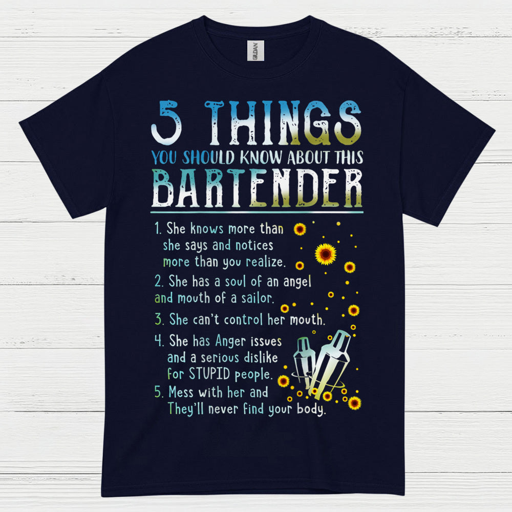 5 Things About This Bartender T Shirt