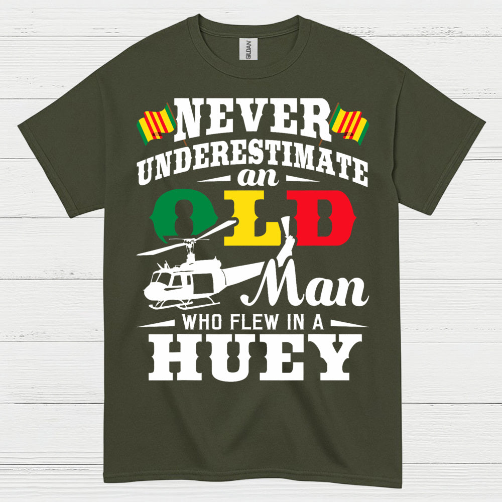Never Underestimate A QLB Huey Veteran T Shirt