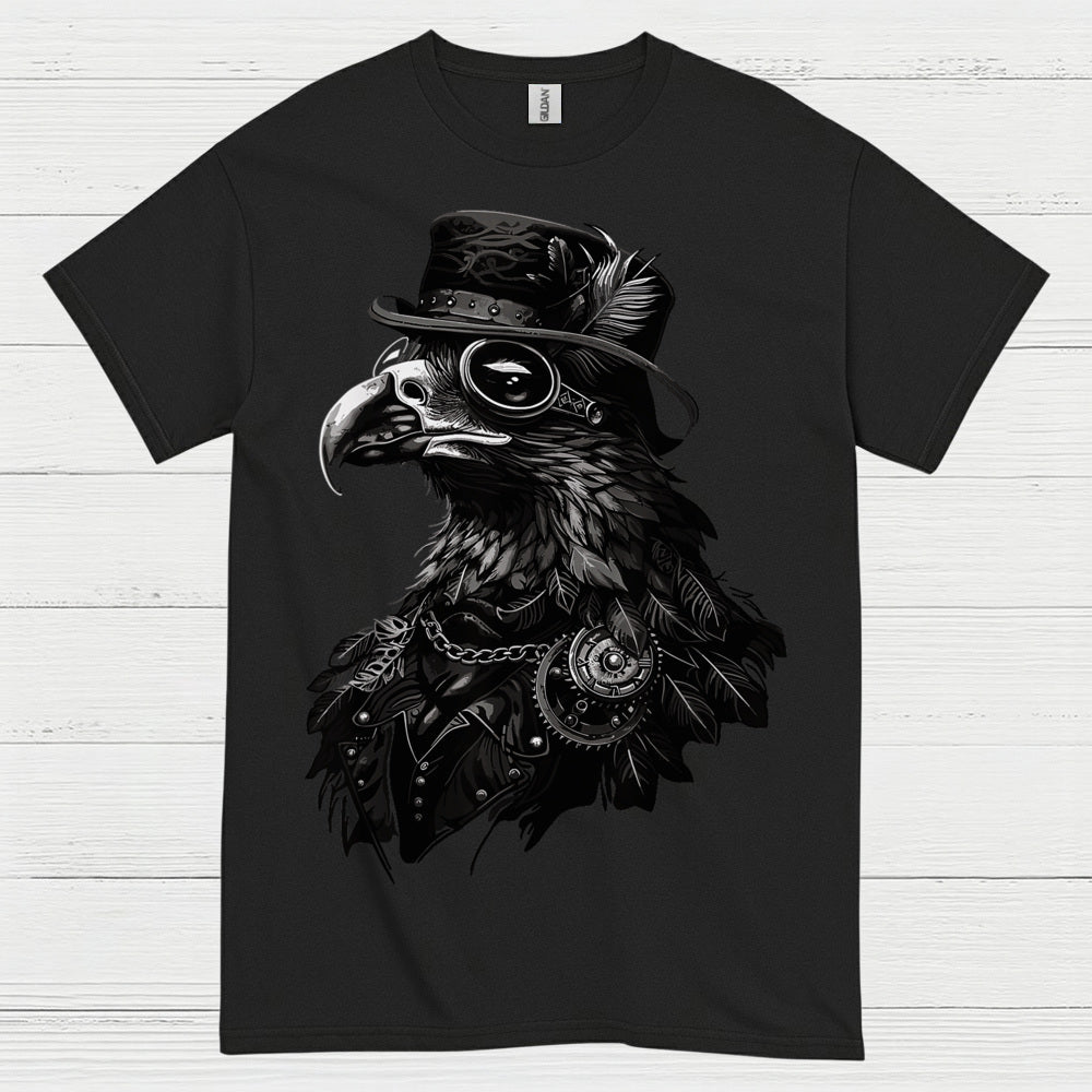 Steampunk Raven Gothic Mechanical Vintage T Shirt