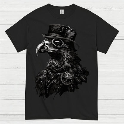 Steampunk Raven Gothic Mechanical Vintage T Shirt