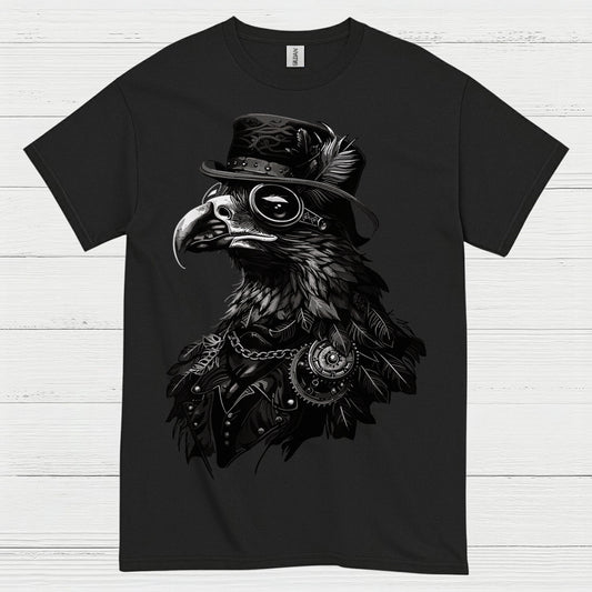 Steampunk Raven Gothic Mechanical Vintage T Shirt