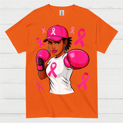 Breast Cancer Fighter Boxing Girl T Shirt
