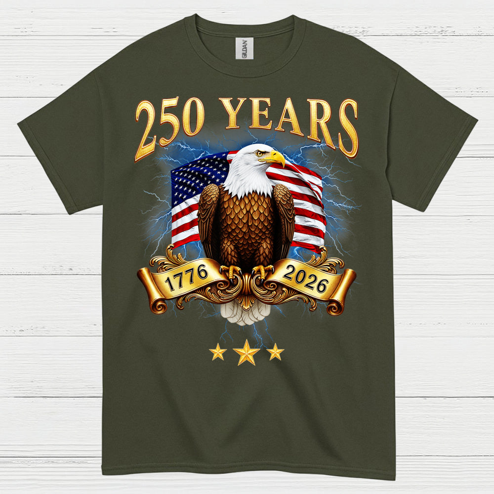 250 Years USA Eagle Freedom Heritage T Shirt