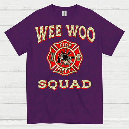 Wee Woo Squad Firefighter Humor T Shirt