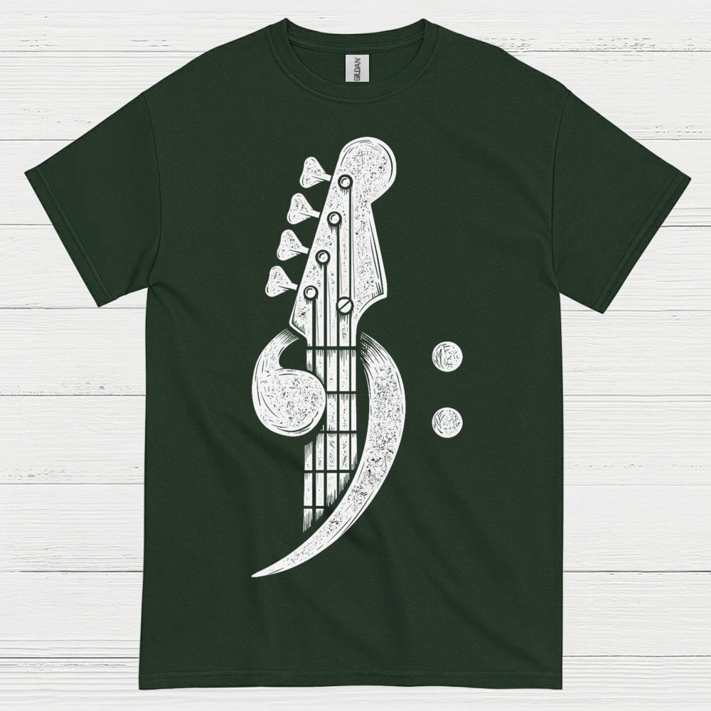 Bass Clef Guitar Art T Shirt
