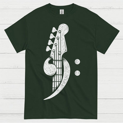 Bass Clef Guitar Art T Shirt