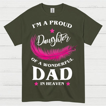 Proud Daughter Of Dad In Heaven T Shirt