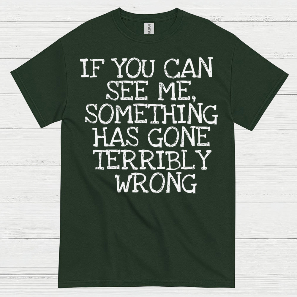 If You Can See Me Something Has Gone Wrong T Shirt