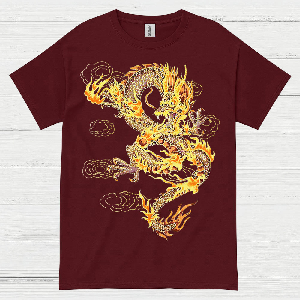 Golden Fire Dragon T Shirt