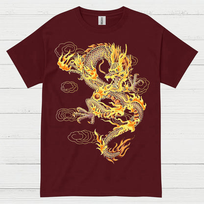 Golden Fire Dragon T Shirt
