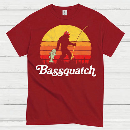 Bassquatch Bigfoot Fishing T Shirt