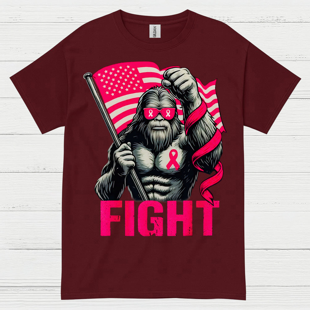 Fight Breast Cancer Bigfoot T Shirt
