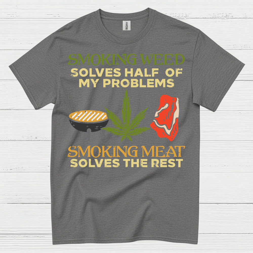 Smoking Weed Smoking Meat T Shirt