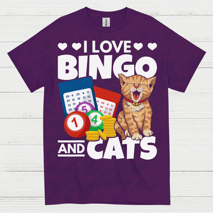 I Love Bingo And Cats T Shirt