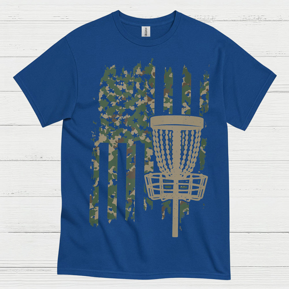 Patriotic Disc Golf Camo Flag T Shirt