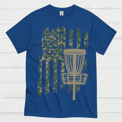 Patriotic Disc Golf Camo Flag T Shirt