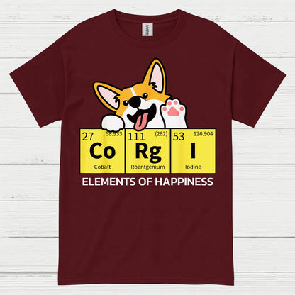 Corgi Elements Of Happiness T Shirt
