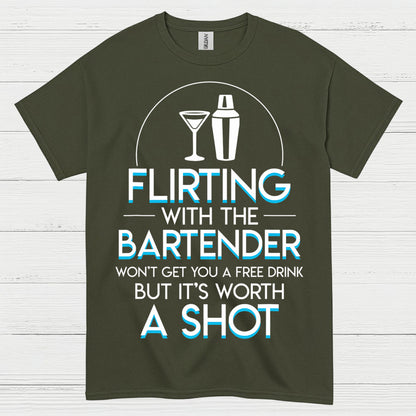 Flirting With Bartender Worth A Shot T Shirt