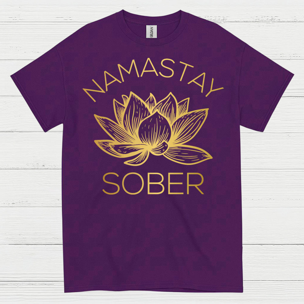 Namastay Sober Lotus T Shirt