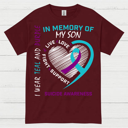 In Memory Of My Son Awareness T Shirt