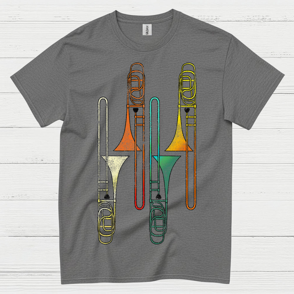 Vintage Trombone Art T Shirt