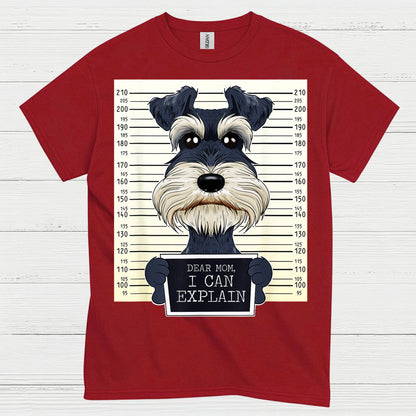 Funny Schnauzer Mugshot Dog Lover T Shirt