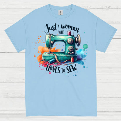 Just A Woman Who Loves To Sew T Shirt