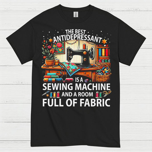 Sewing Machine Antidepressant Humor T Shirt