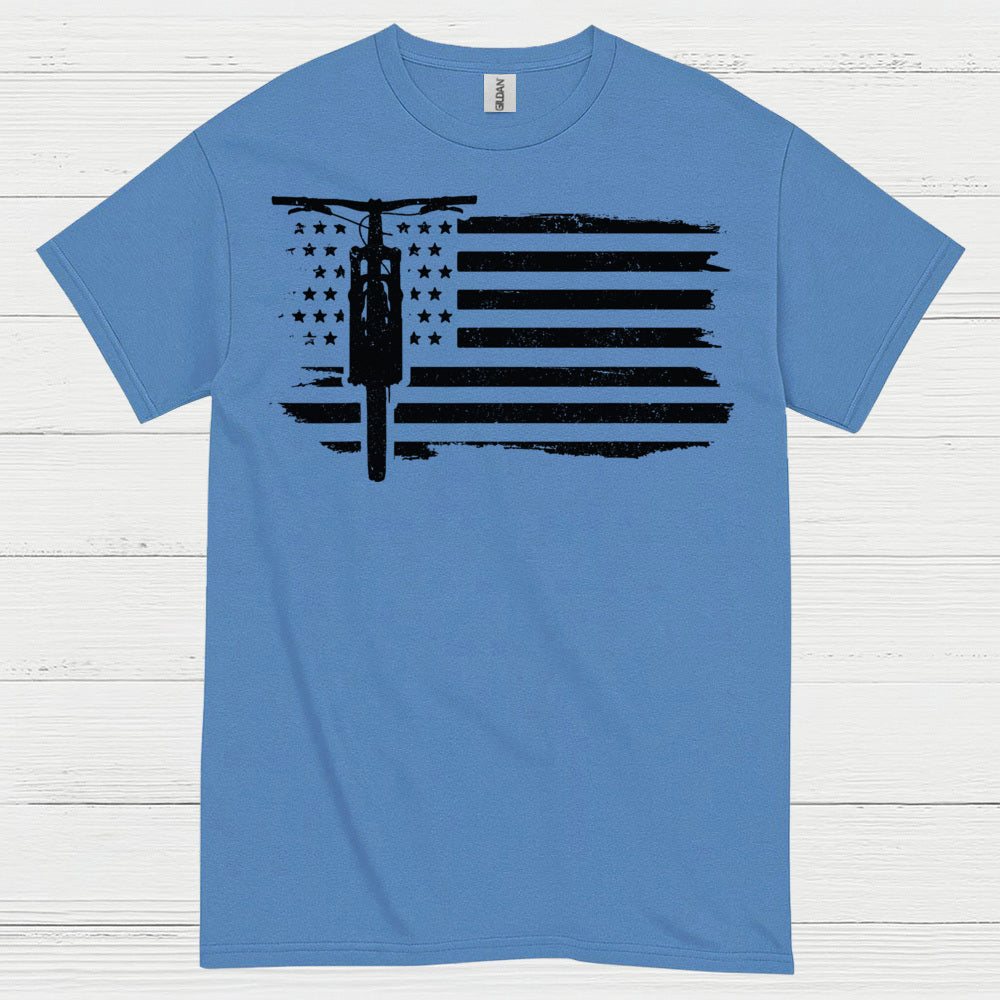 Dirt Bike American Flag T Shirt