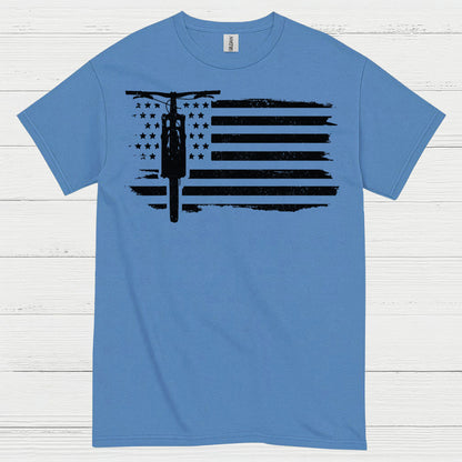 Dirt Bike American Flag T Shirt