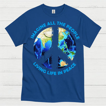 Imagine All The People Living Life In Peace T Shirt