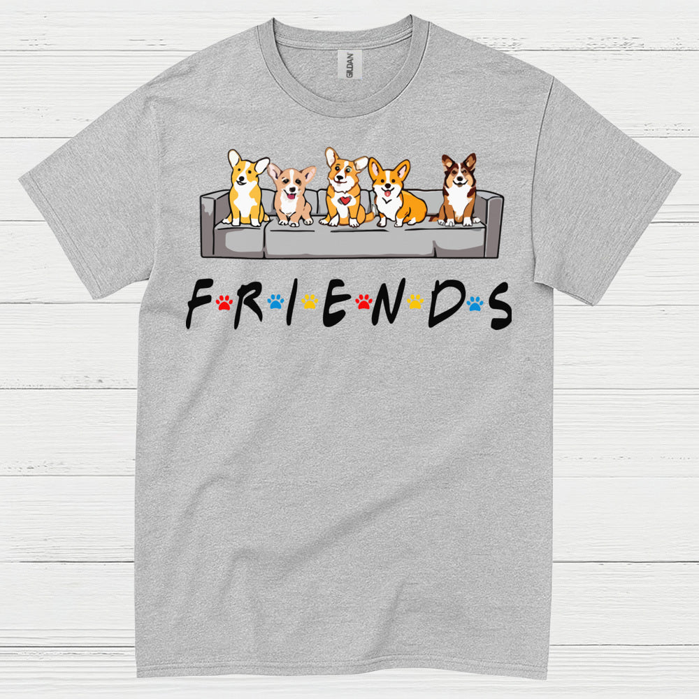 Corgi Friends Cute Dog T Shirt