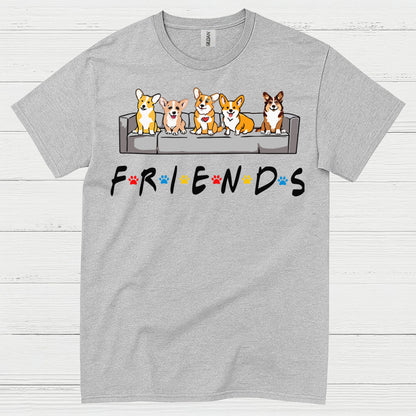 Corgi Friends Cute Dog T Shirt