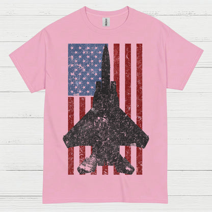 American Fighter Jet Patriotic Flag Veteran T Shirt