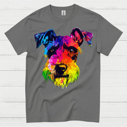 Colorful Schnauzer Pop Art Dog Lover T Shirt