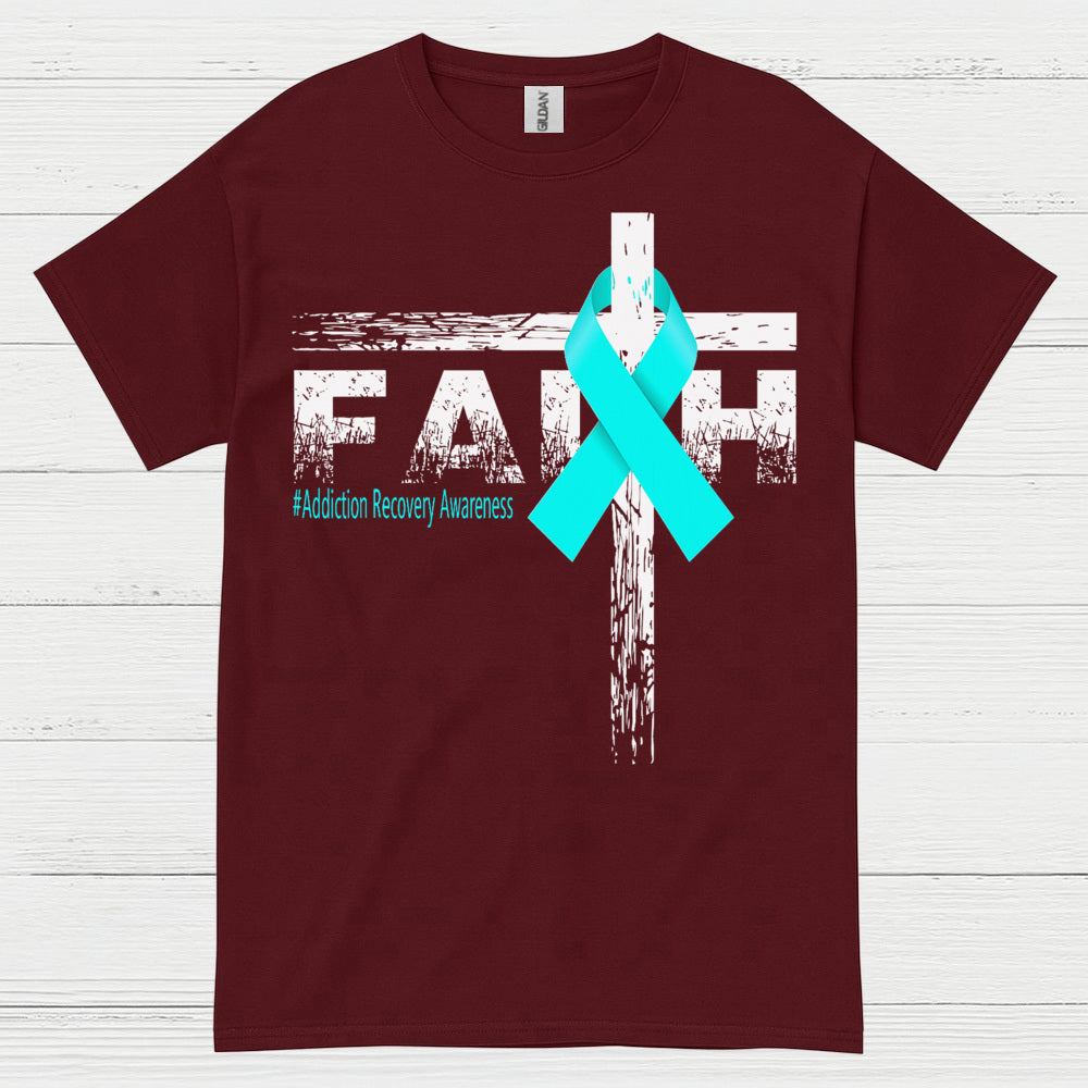 Faith Addiction Recovery Awareness T Shirt