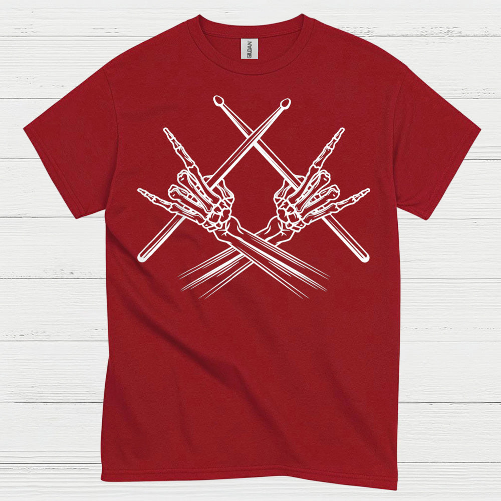 Skeleton Drummer T Shirt