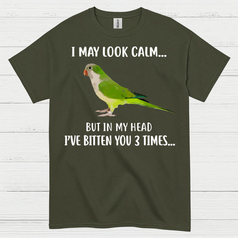 Funny Calm But Dangerous Parrot T Shirt